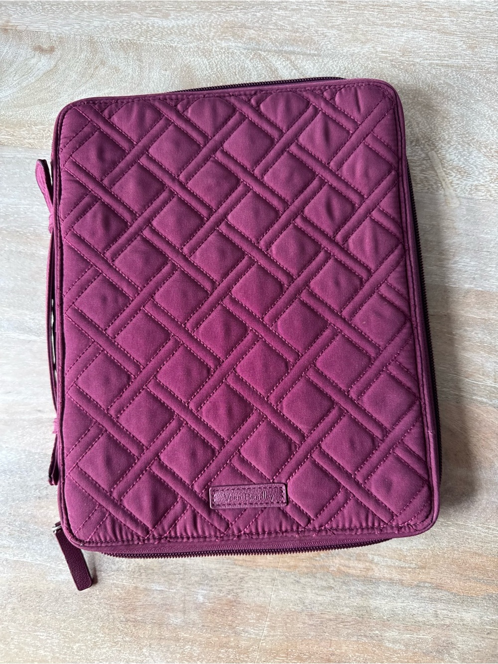Vera Bradley Plum Purple Quilted Microfiber Document Tablet Portfolio Organizer